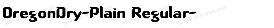 OregonDry-Plain Regular字体转换